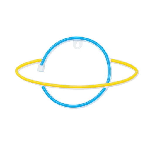 Neon LED Világítás SZATURN sárga kék Bat + USB FLNE11 Forever Light - 2