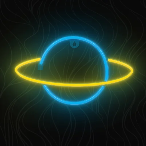 Neon LED Világítás SZATURN sárga kék Bat + USB FLNE11 Forever Light - 4