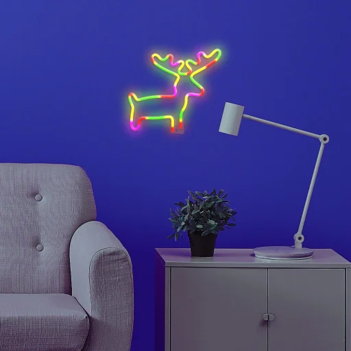Neon LED Fény ELK többszínű Denevéres + USB FLNE12 Forever Light - 8