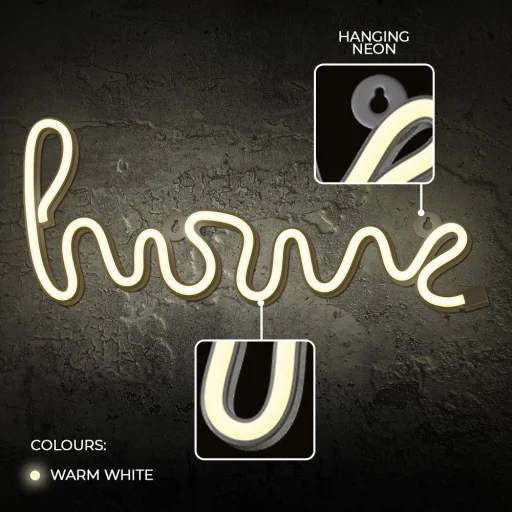 Neon LED Fény HOME meleg fehér Denevér + USB FLNE21 Forever Light - 5