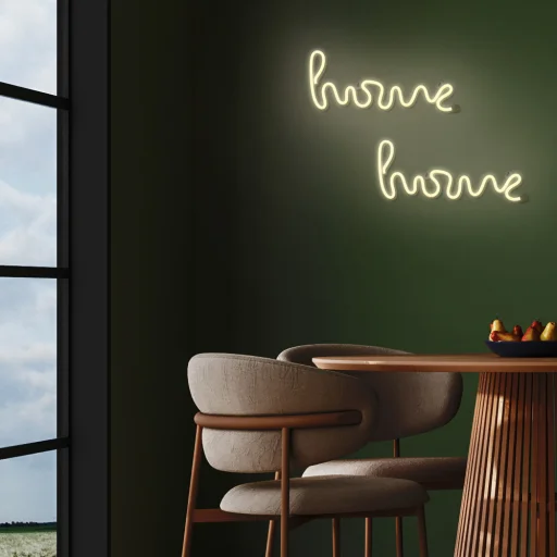 Neon LED Fény HOME meleg fehér Denevér + USB FLNE21 Forever Light - 8