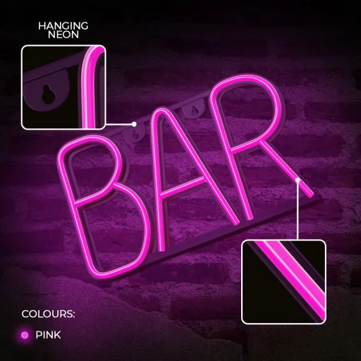 NEON LED BAR pink Bat + USB FLNE24 Forever Light - 5
