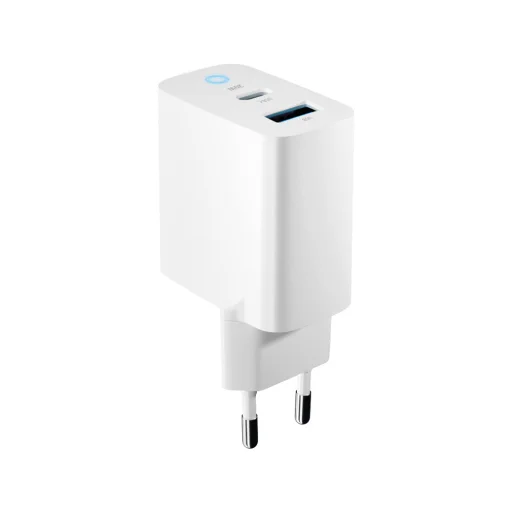 Forever TC-06-20AC PD QC töltő 1x USB-C 1x USB 20W fehér - 4