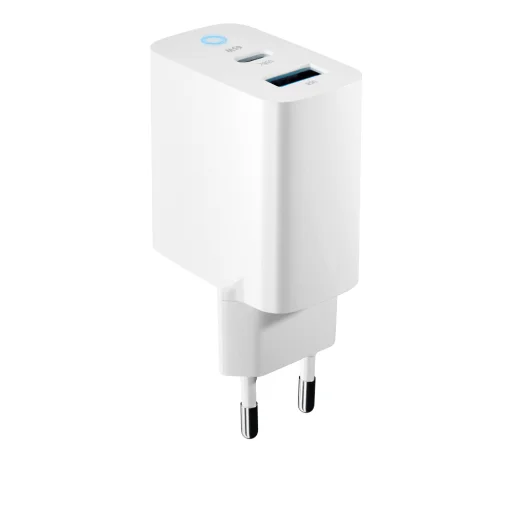 Forever TC-06-65AC GaN PD QC töltő 1x USB-C 1x USB 65W fehér - 4