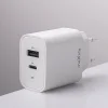 Maxlife MXTC-06-30AC PD QC töltő 1x USB-C 1x USB 30W fehér + USB-C - USB-C kábel 60W thumbnail
