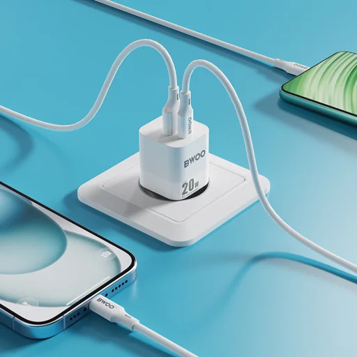 BWOO 20W mini fali töltő CDA156 USB-C, USB-A - 5