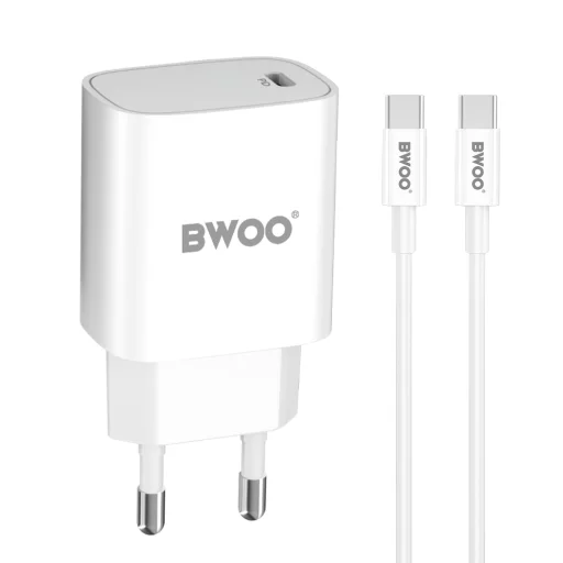 BWOO 20W hálózati töltő CDA159 USB-C - USB-C kábellel - 1