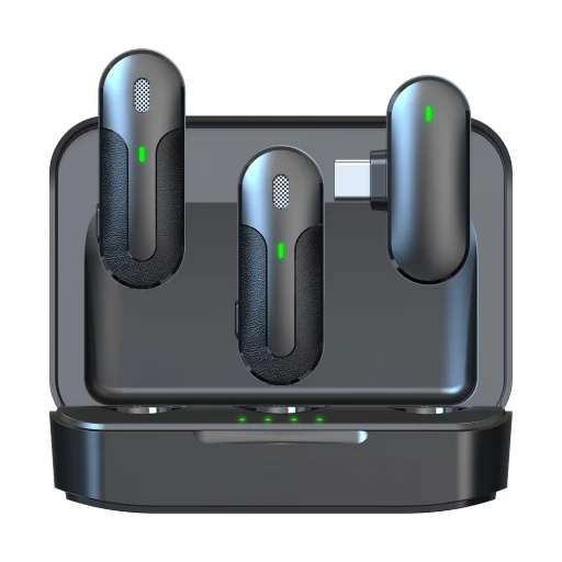 Devia mikrofon okostelefonhoz Kintone USB-C vezeték nélküli 2 az 1-ben fekete - 2