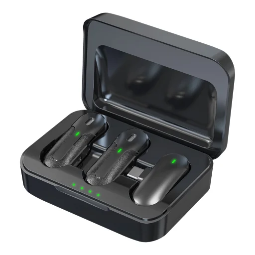 Devia mikrofon okostelefonhoz Kintone USB-C vezeték nélküli 2 az 1-ben fekete - 5