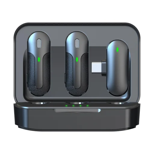 Devia mikrofon okostelefonhoz Kintone USB-C vezeték nélküli 2 az 1-ben fekete - 7