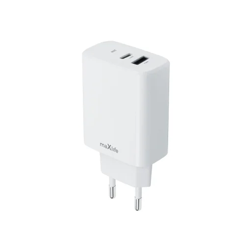 Maxlife MXTC-10-20AC PD QC töltő 1x USB-C 1x USB 20W fehér - 1