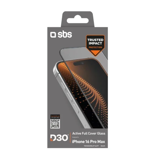 SBS Tempered Glass D3O üvegfólia kerettel iPhone 16 Pro Max-hoz - 2