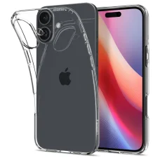  iPhone 16 átlátszó Spigen Liquid Crystal tok