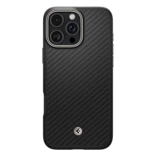  iPhone 16 Pro matt fekete Spigen Enzo Aramid Mag z MagSafe tok