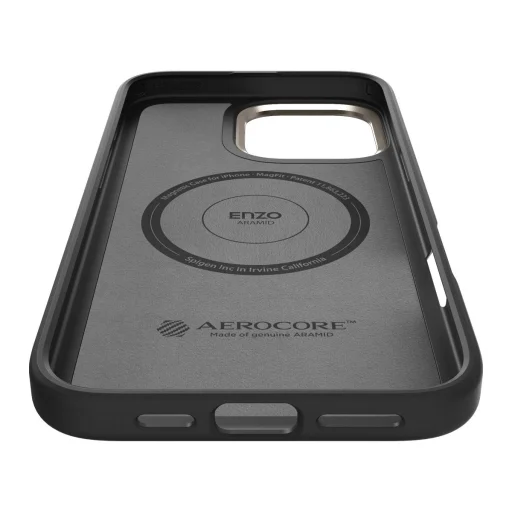  iPhone 16 Pro matt fekete Spigen Enzo Aramid Mag z MagSafe tok - 8