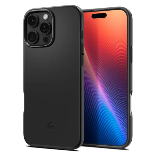  iPhone 16 Pro Max Fekete SPIGEN Vékony Fit Mágnes tok - 1