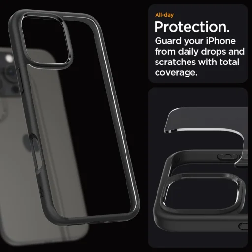  Iphone 16 Pro Matt Fekete Spigen Ultra Hybrid Tok - 14
