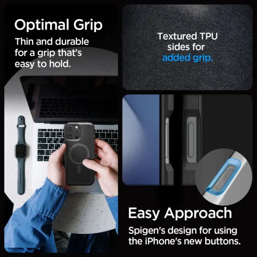  Iphone 16 Pro Matt Fekete Spigen Core Armor Mag Magsafe Tok - 8