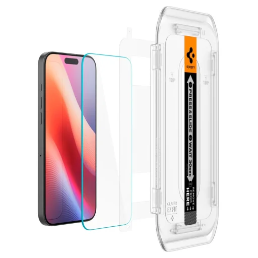  iPhone 16 Pro Max / 17 Pro Max Átlátszó Spigen Glas.tr "ez Fit" 2-darabos üvegfólia - 4