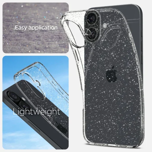  iPhone 16 Glitter Crystal Spigen Liquid Crystal tok - 7