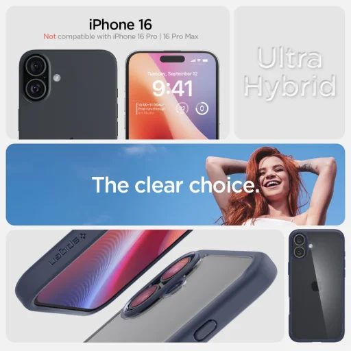  Iphone 16 Navy Blue Spigen Ultra Hybrid Tok - 6