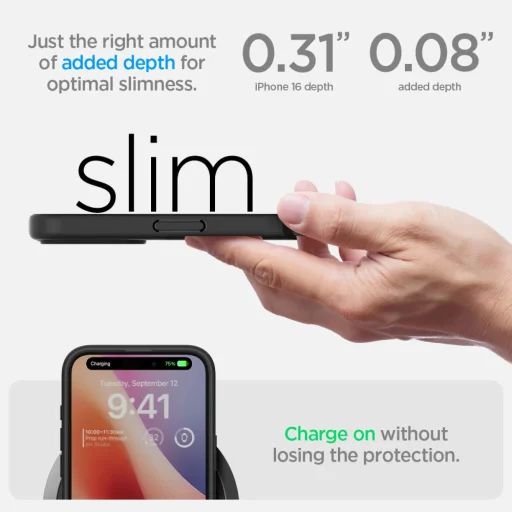 Kryt Spigen Ultra Hybrid na iPhone 16 Frost Black - 13
