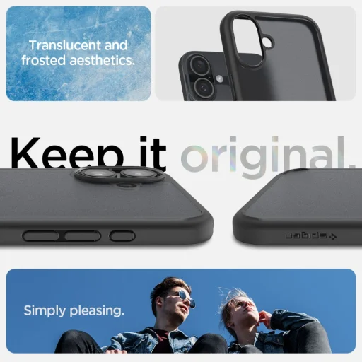Kryt Spigen Ultra Hybrid na iPhone 16 Frost Black - 10
