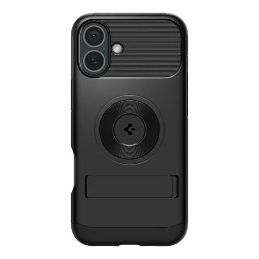  iPhone 16 Fekete Spigen Slim Armor Mag Magsafe tok - 3