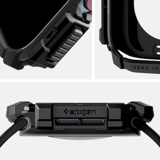  APPLE WATCH 10/11 (46 mm) Matt Fekete SPIGEN Masszív Páncél tok - 8