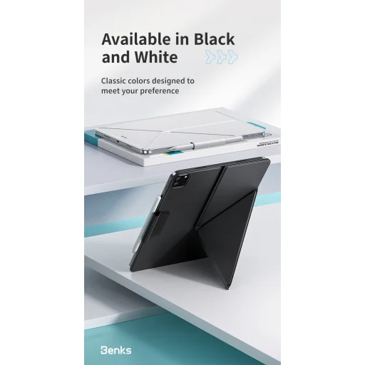  Apple iPad Pro 11 2024 fekete Benks Mágneses Többfunkciós Védőtok - 10