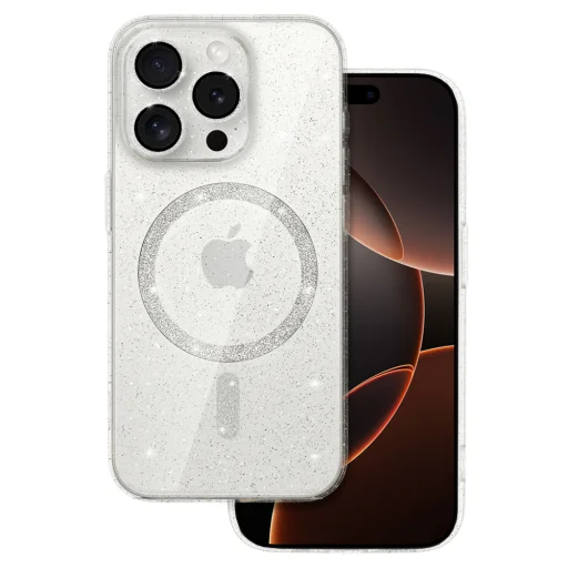 Glitter Magsafe tok iPhone 16 Pro Max átlátszó - 1