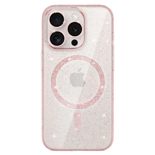 Glitter Magsafe tok iPhone 16 Pro Max pink clear - 2