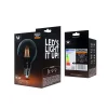 LED Izzó Filament E27 G95 4W 230V 2000K 400lm COG füstös Forever Light