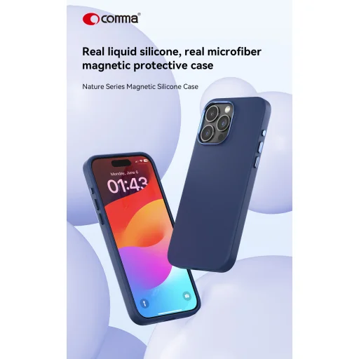 Comma Nature Mag tok iPhone 15 Plus-hoz rózsaszín - 3