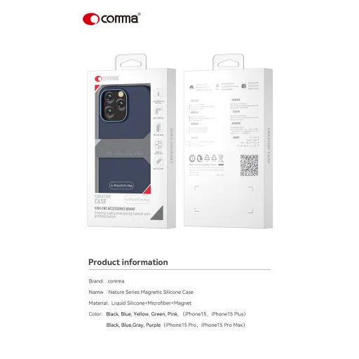 Comma Nature Mag tok iPhone 15 Plus-hoz rózsaszín - 8