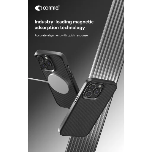 Comma tok Kevlar Mag iPhone 15 Pro Max fekete - 4