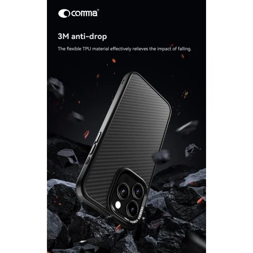Comma tok Kevlar Mag iPhone 15 Pro Max fekete - 5