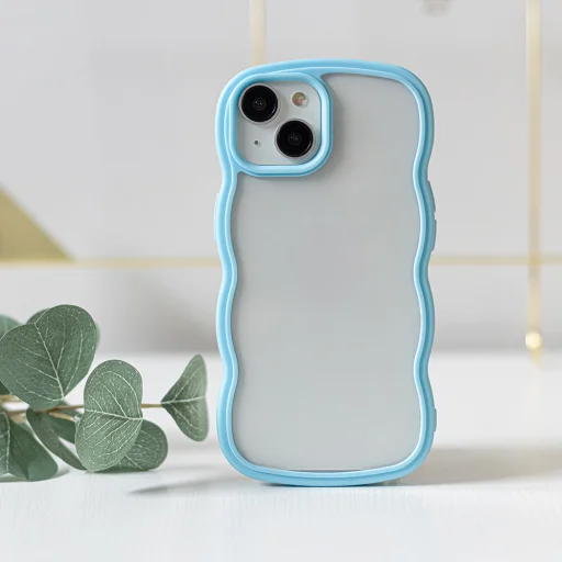 Hullám tok iPhone 15 6,1" kék tok - 5