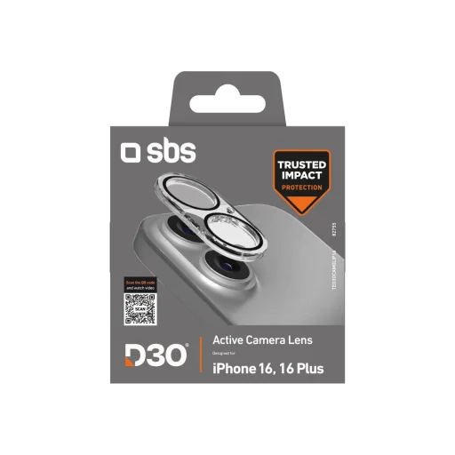 Edzett üveg SBS Active Camera Lens D3O iPhone 16 / 16 Plus üvegfólia - 2