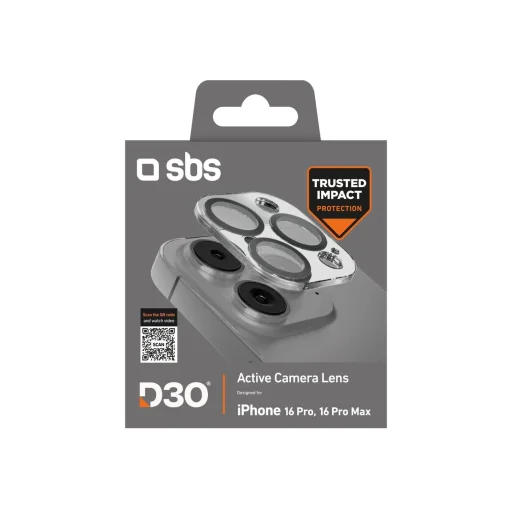 SBS Active Camera Lens D3O edzett üvegfólia iPhone 16 Pro/16 Pro Max kamerához - 2