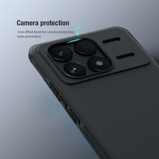 Nillkin Super Frosted PRO hátlapi tok Xiaomi Poco F6 Pro 5G fekete tok - 5