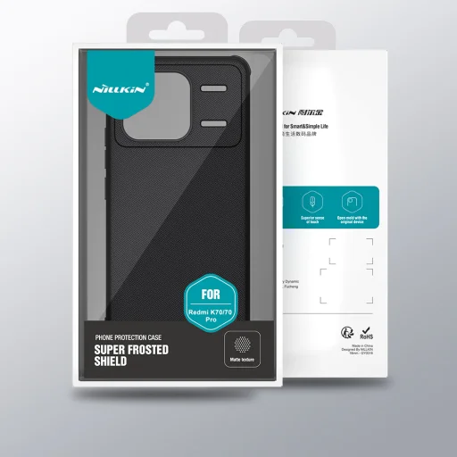Nillkin Super Frosted PRO hátlapi tok Xiaomi Poco F6 Pro 5G fekete tok - 7