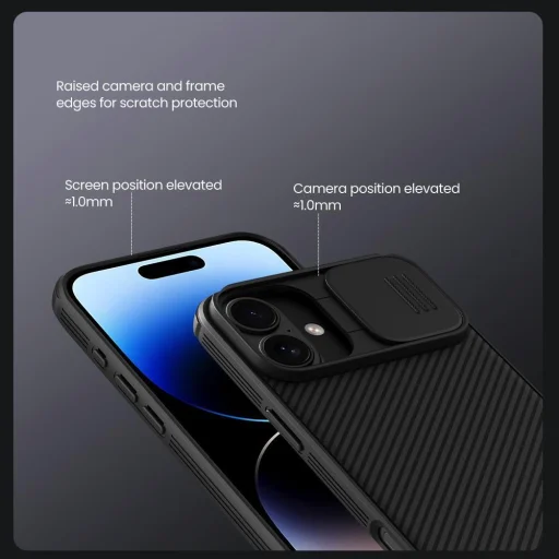 Nillkin CamShield PRO MagSafe Kemény Tok Apple iPhone 16 Fekete - 5