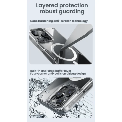 Nillkin Nature TPU PRO Mágneses tok Apple iPhone 16 Pro Max Átlátszó - 7