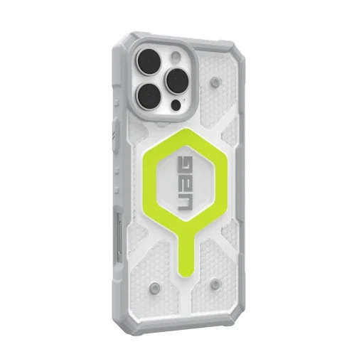Case (UAG) Urban Armor Gear Pathfinder Clear, MagSafe kompatibilis tok, IPHONE 16 Pro Max aktív neon - 5