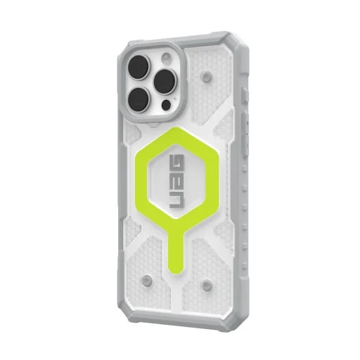Case (UAG) Urban Armor Gear Pathfinder Clear, MagSafe kompatibilis tok, IPHONE 16 Pro Max aktív neon - 1