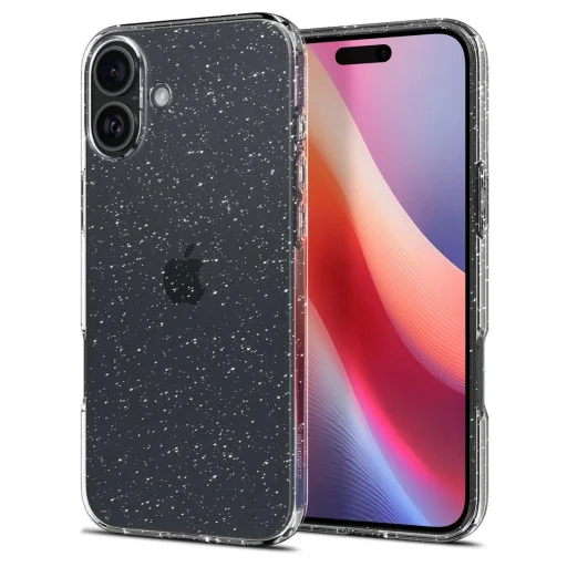  iPhone 16 Plus átlátszó csillámos Spigen Liquid Crystal tok - 4