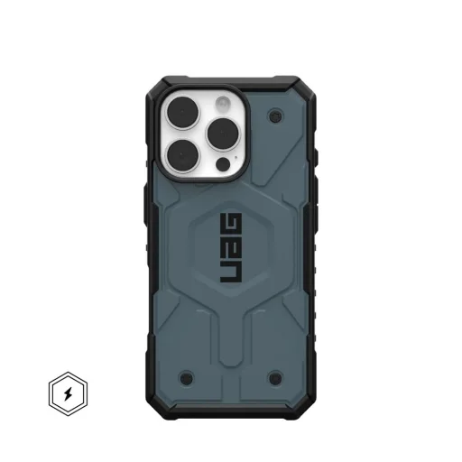(UAG) Urban Armor Gear Pathfinder tok kompatibilis MagSafe-fel IPHONE 16 Pro-hoz felhőkék - 1