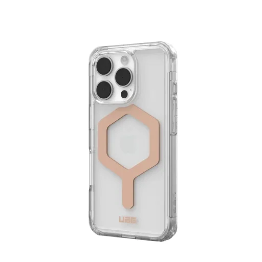 Case (UAG) Urban Armor Gear Plyo kompatibilis a MagSafe-el az IPHONE 16 Pro-hoz jég / rózsa arany tok - 5
