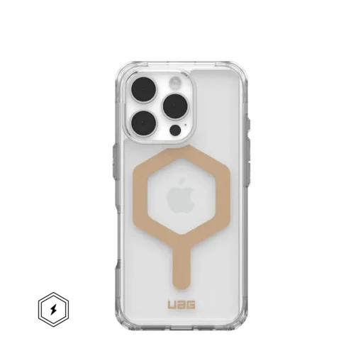 Case (UAG) Urban Armor Gear Plyo kompatibilis MagSafe iPhone 16 Pro jég / arany tok - 1